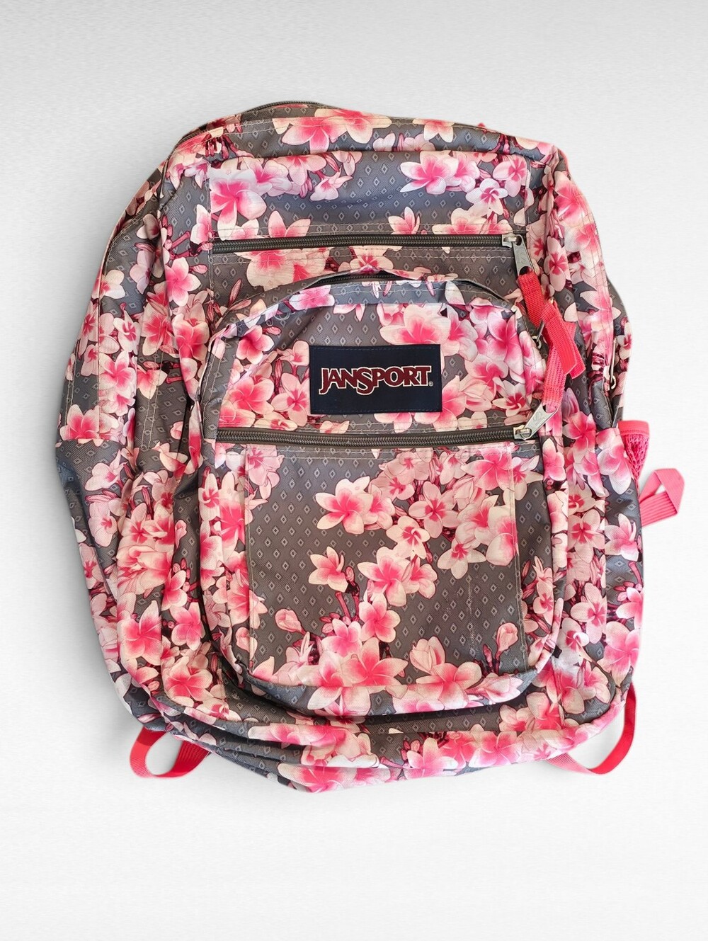 Jansport Big Student Backpack Diamond Plumeria